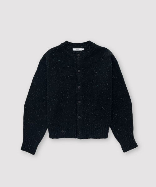 Modified Wool Round Cardigan — Galaxy Black