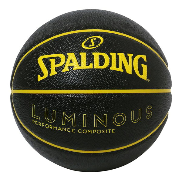 SPALDING 77-849J — баскетбольный мяч RIMINAS композитный, размер 7, 24SS, цвет чёрно‑бело‑желтый
