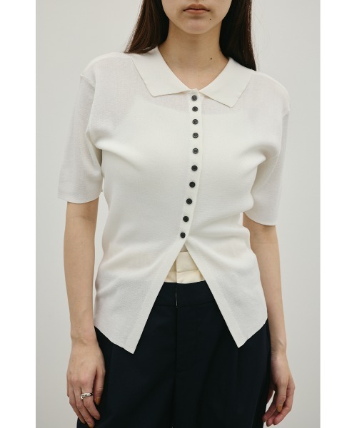 2WAY карди‑поло (2WAY collar polo)