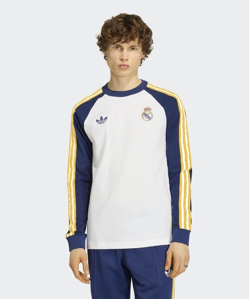 Real Madrid Originals — оверсайз лонгслив / футболка adidas (длинный рукав)