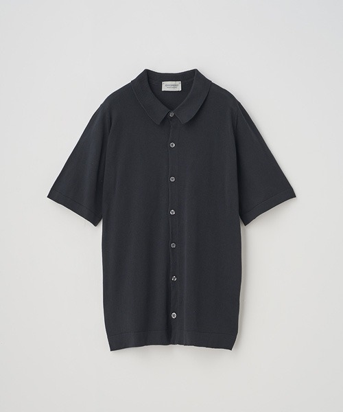 Удлинённый полуустойчивый полушерстяной коттонный короткий рукав — WELT HEM Cotton Nightshirt
