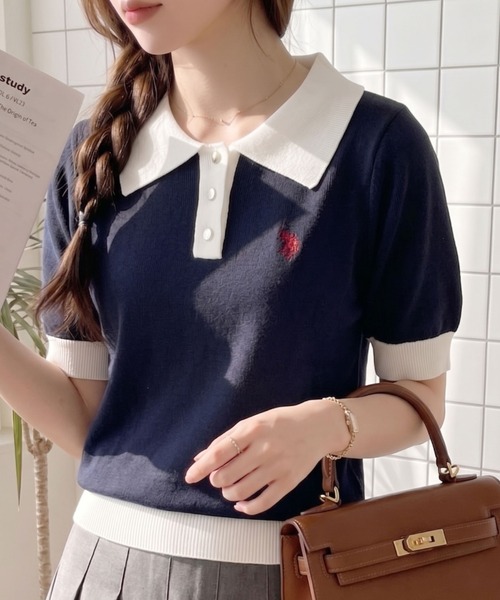 [U.S. POLO ASSN.] Bicolor Stencolor Polo Samarnit — поло U.S. POLO ASSN.