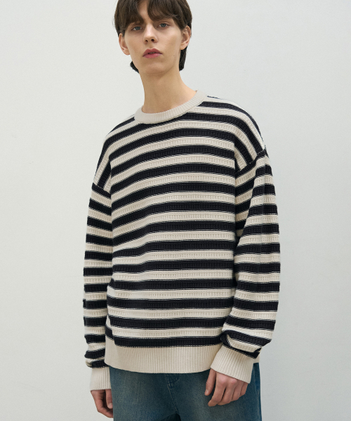 Skate Stripe Clip‑on Pull‑Over [айбори] — свитшот в скейт‑стиле