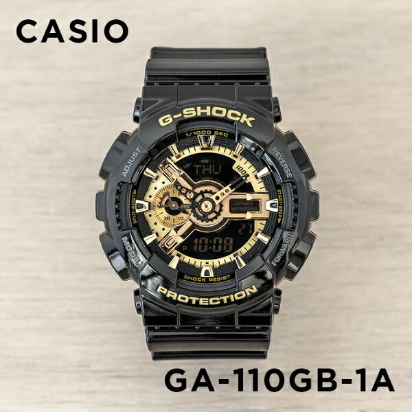 CASIO G-SHOCK GA-110GB-1A — наручные часы для мужчин, чёрно-золотые, ударопрочные