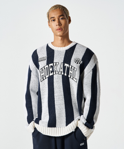 Asleichstrep light knit (Navy)