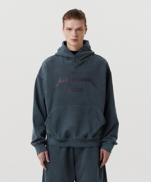 Pigment‑dye фудер‑пуловер NAVY