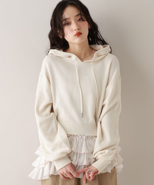 High‑genuine knit short‑sleeve parker