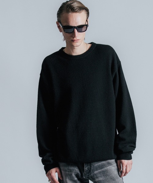 YAK crew neck knit sweater — джемпер с круглым вырезом из яка