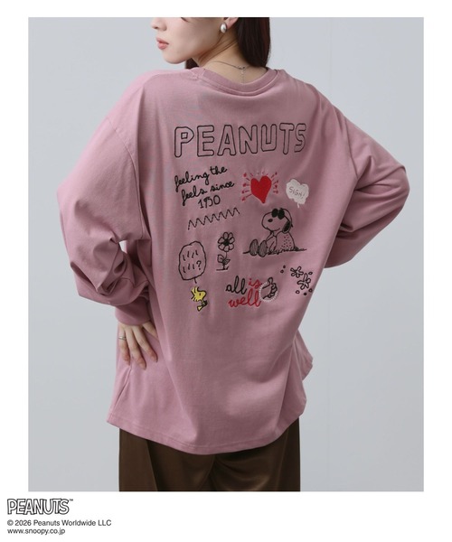 [PEANUTS/PIÑATAS] футболка с тату‑принтом длинный рукав