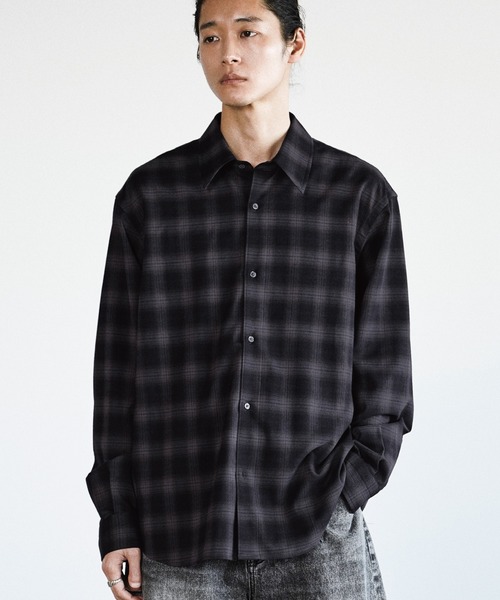LOFTY DRAPE OMBRE CHECK рубашка