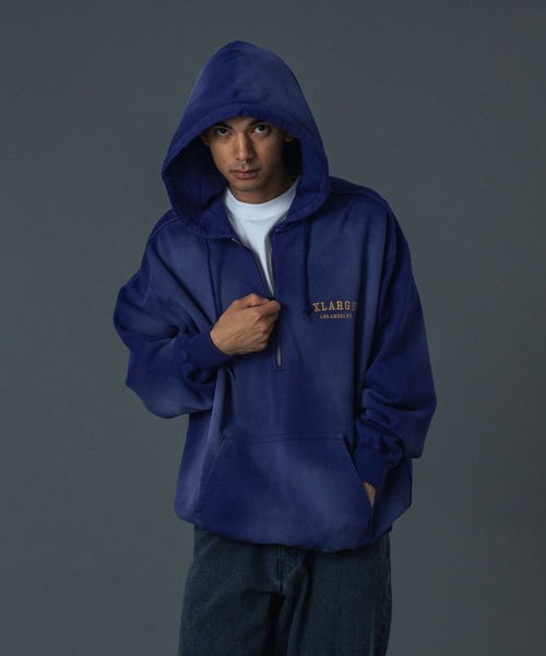 Халф-зип худи с капюшоном (HALF ZIP UP HOODED SWEATSHIRT)