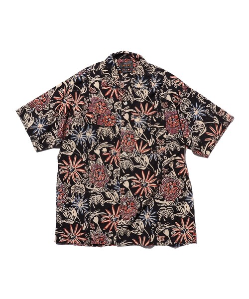Open Collar Block Print ①