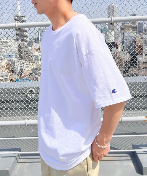 [Champion Authentic T-SHIRTS] Champion Oversized Cotton 1/2 Sleeve T-shirt бесшовный
