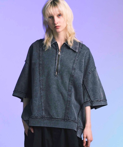 UNISEX Chemical Over-Dyed Inside-Out Prime-Over Crew Neck T-Shirt — MAISON SPECIAL