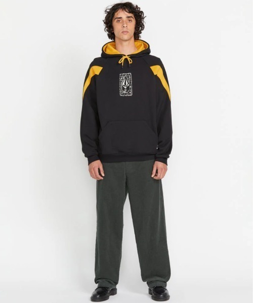VOLCOM — Dental Pullover Hoodie — пуловер‑худи с логотипом VOLCOM (черно‑белый)