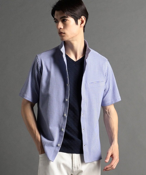 ex/tra — хлопковый стеганый пиджак‑кардиган (gingam knit stand collar)