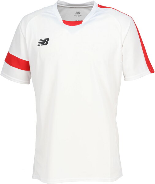 Футбольная футболка New Balance и шорты JMTF0488 WRD бело‑красная для мужчин