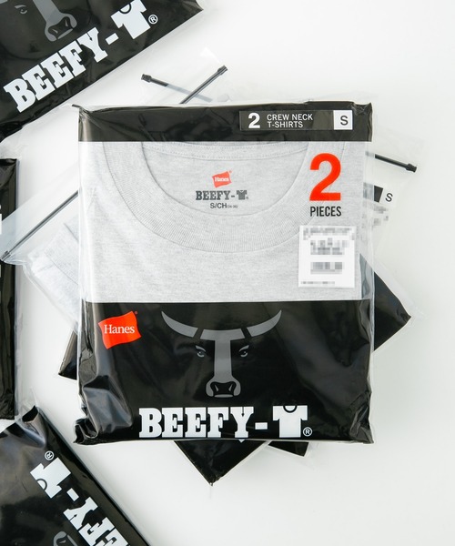 HANES — толстовка BEEFHY T-SHIRT travel/regular, комплект 2 шт., без рисунка, хлопковая унисекс, белый