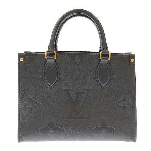 Louis Vuitton OnTheGo PM M45653 с чипом IC, кожа Monogram Empreinte, чёрная, сумка-тоут, 2-way