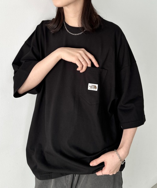 THE NORTH FACE Rоузфит Pocket S/S R/T — футболка с карманом, унисекс, с застёжкой-кнопкой, поло, полушатак