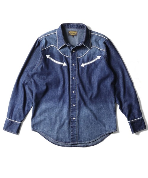 [UNIVERD72] DENIM WESTERN SHIRT — джинсовая вестерн‑рубашка