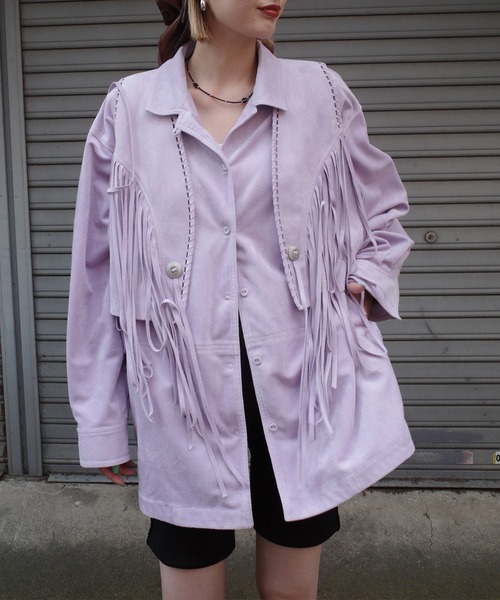 Pintuck synthetic suede shirt — рубашка из искусственной замши с защипами