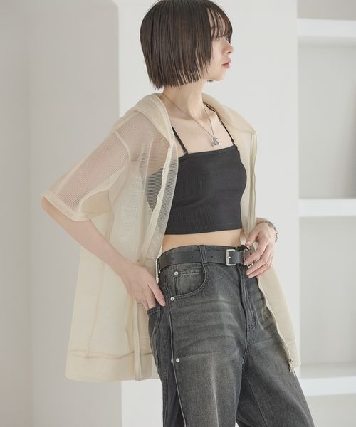 UNISEX Mesh Zip Parker — унисекс сетчатый парка‑худи