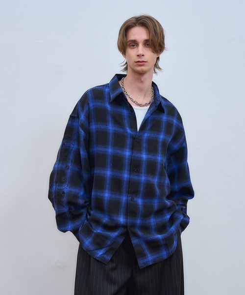 ajouter flow рубашка с вышивкой Cosmos Ombre Check
