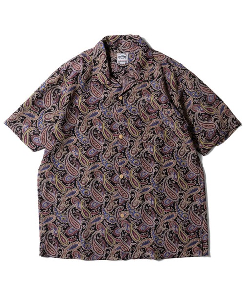 HOUSTON PAISLEY RAYON ALOHA SHIRT пейсли‑вискоза рубашка Aloha, японское производство