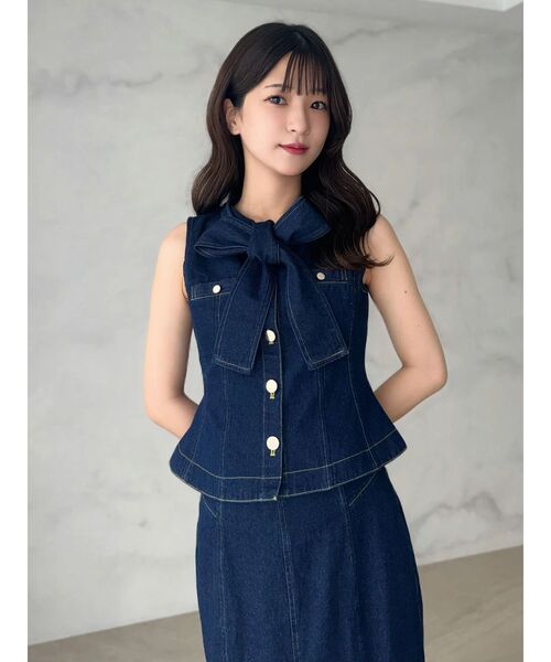 Denim бот‑тайв блузка