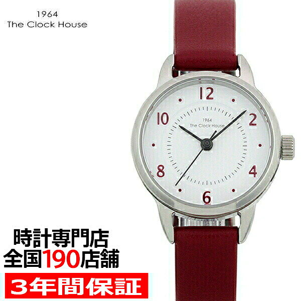 The Clock House LCA5001-WH1B часы повседневные кварцевые с красным кожаным ремешком белые