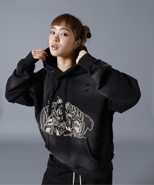 Overprint / Shadow Hoodie A — худи с оверпринтом, модель A