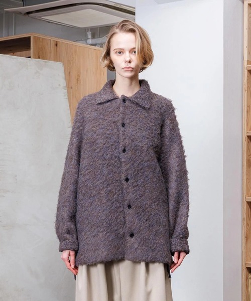 [VOAAOV] FULLERS TEASEL BRUSHED KNIT кардиган — кардиган вязаный с ворсом