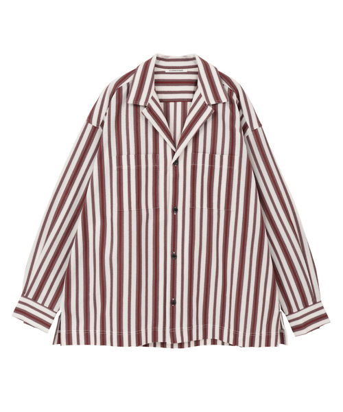 Multi stripe open collar shirt (MEN'S) — мужская рубашка с открытым воротником, мультиполоска