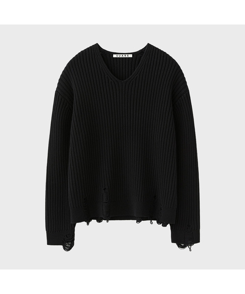 Detroit Cotton V‑neck нит чёрный