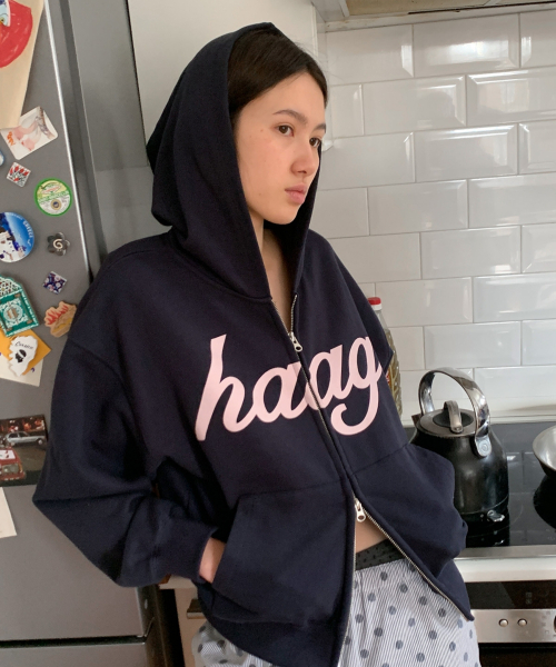 a mix — худи на молнии (navy)