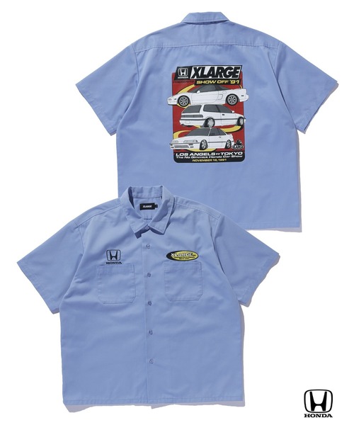 XLARGE × Honda SHOWOFF — рабочая рубашка с коротким рукавом