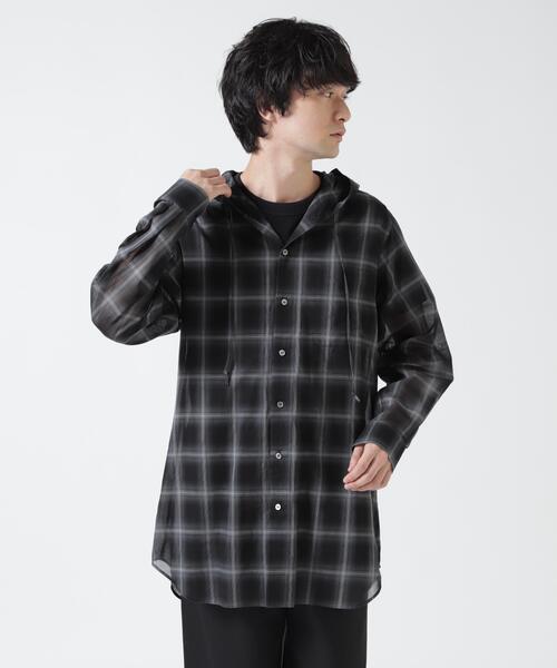 Toironier/Towaronie Sheer Hooded Shirts — прозрачная худ-рубашка