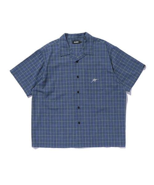 MELANGE PLAID S/S SHIRT — меланжированная клетчатая рубашка с коротким рукавом