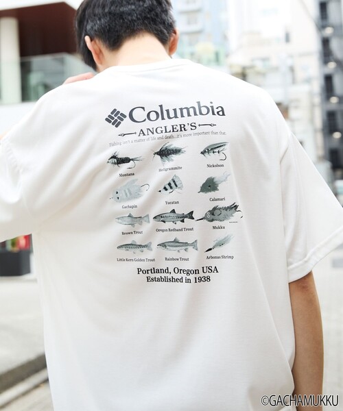 Лимитированная коллекция Gachapin × Columbia × FREAK'S STORE — инпериал парк, луармочеф бэкпринт футболка