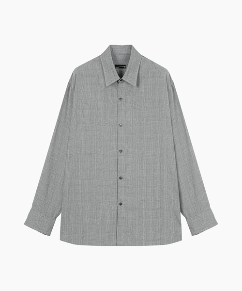 MODAL GLEN CHECK BIG SHIRT — большая рубашка из модала в глен‑чек