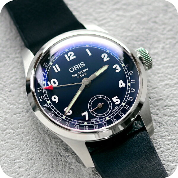 Oris Big Crown Pointer Date Calibre 403 38mm мужские часы Mark 01 403 7776 4065-07 5 19 11 ORIS Blue x Black — сувенирный подарочный набор ПодAрок