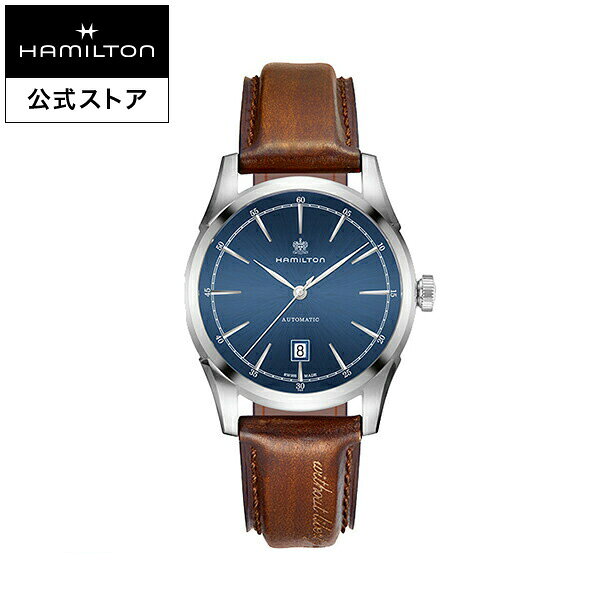HAMILTON American Classic Spirit of Liberty — мужские автоматические часы 42.00 mm H42415541, ремешок: синий × коричневый, оригинал