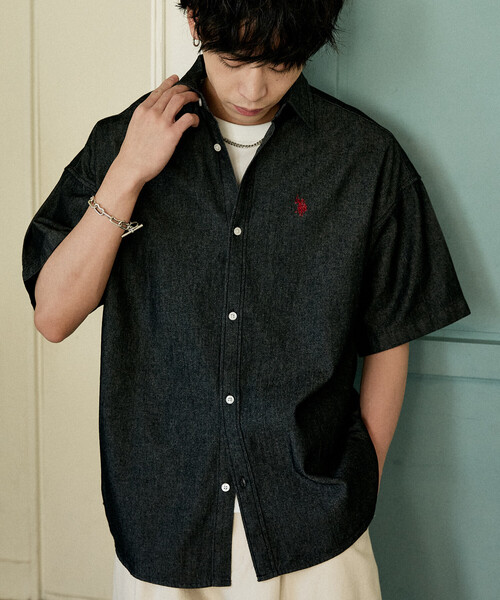 U.S. POLO ASSN. × PUBLUX Wanpoint denim short sleeve shirt — лимитированная коллекция
