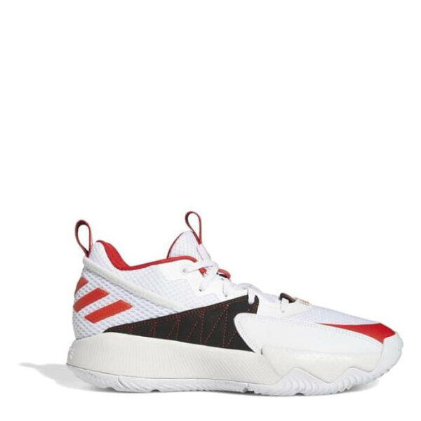 Adidas Dame баскетбольные кроссовки мужские White/Red — модель Dame, красно‑белые