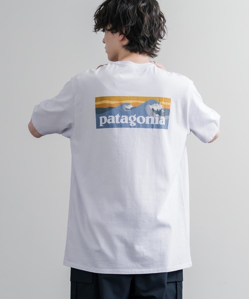 Patagonia M's Boards short Logo Pocket Responsibili‑T — футболка с нагрудным карманом