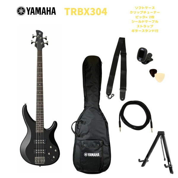 YAMAHA TRBX304 BL электрогитара бас TRBX серия — чёрная (Stage‑Rakuten Bass SET)