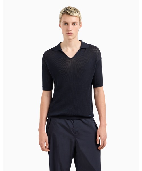 On‑line limited — Enporio Almarini поло‑каро cotton セーター микрофибра
