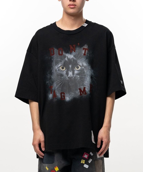 MIHARAYASUHIRO CAT Printed Tee — футболка с принтом кошки от MIHARAYASUHIRO