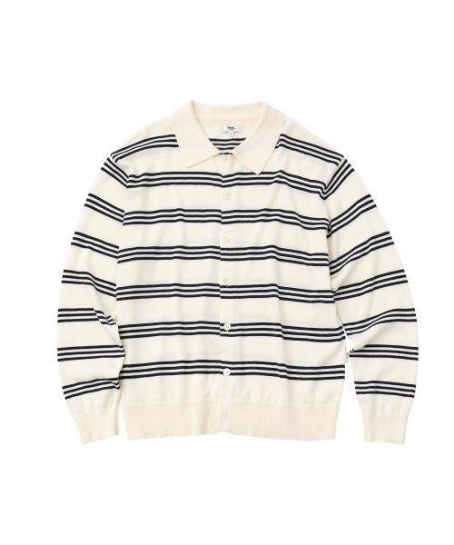 Stripe knit cardigan IVORY — вязаный кардиган в полоску, айвори